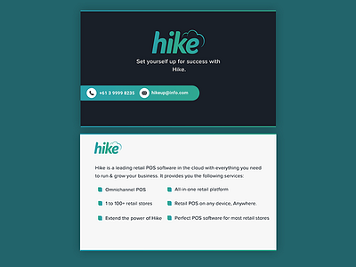 Hike Business Card photoshop