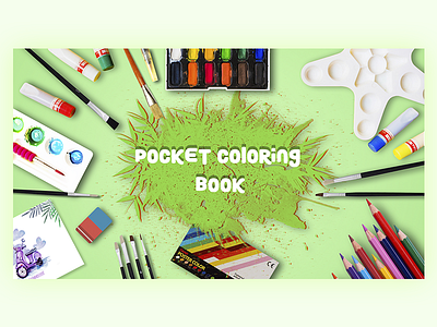 Pocket Colouring Book app design designing illustrator landingpage photoshop ui ux vector