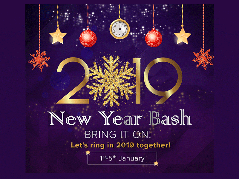 New Year Bashh designing illustrator photoshop