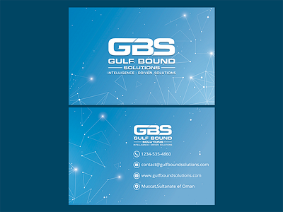 Gbs Solutions branding business card photoshop