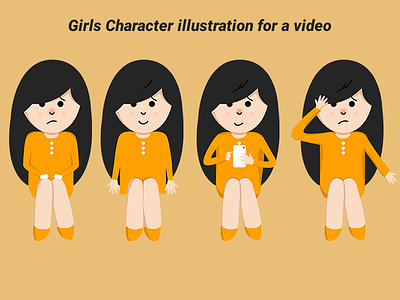 Character Illustration app branding designing illustration illustrator photoshop vector web
