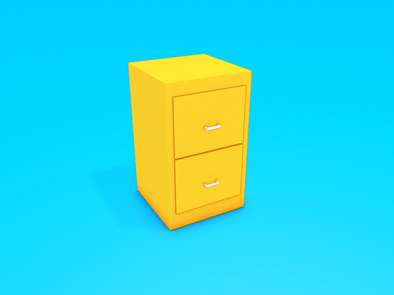 Low Poly Furniture 3d animation illustration isometric low office poly
