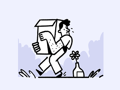 HR Management Platform – illustrations 🍩 box cartoon character coloful design illustration onboard simple stroke ui