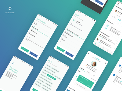 Phemium App app design medical minimal ui ux