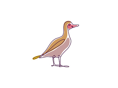 One line drawing - Duck 01