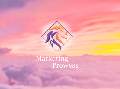 Marketing Prowess Logo branding branding and identity graphic design lion lion head lion logo logo logo design marketing agency mascot logo seo agency