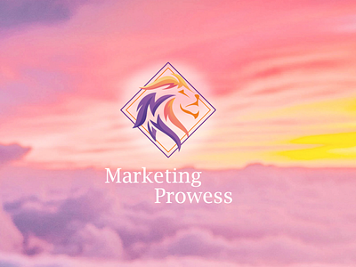 Marketing Prowess Logo branding branding and identity graphic design lion lion head lion logo logo logo design marketing agency mascot logo seo agency