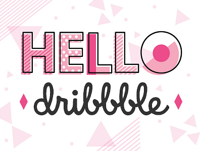 Hello Dribbble debut graphic design hello dribbble illustration typography
