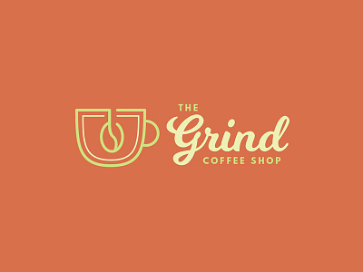The Grind Coffee Shop [Thirty Logos Day 02] coffee shop graphic design logo logos thirty logos typography