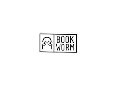 BookWorm Logo [Thirty Logos Day 14] book worm graphic design icon illustration logo logos thirty logos