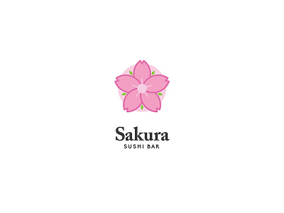 Sakura [Thirty Logos Day 18] cherry blossom graphic design icon illustration logo logos sakura sushi thirty logos