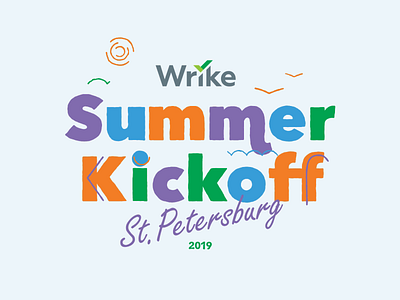 Wrike Summer Kickoff 2019 2d animatioin animation design illustration motion design motiongraphics shape animation wrike