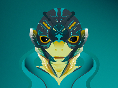 Shape of water character color fanart illustration shapeofwater