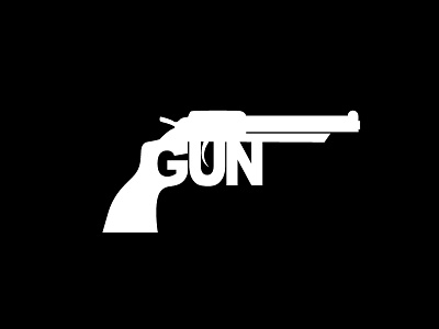 Gun design gun logo type typography