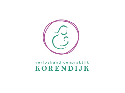 Logo - verloskundigenpraktijk Korendijk baby brand design graphic identity logo moeder mother praktijk verloskundigen