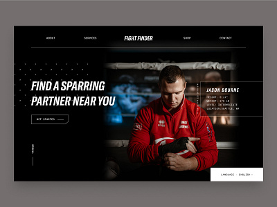 Daily UI Warmup 01 – Fight Finder Website