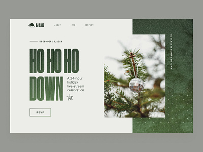 Daily UI Warmup 02 – Ho ho ho down christmas concept concepts hero section holidays landing page music santa typography ui ux ui ux website winter