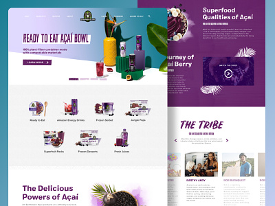 Sambazon Açaí Homepage acai ecommerce figma food and beverage homepage landing page ui uidesign web design webdesign