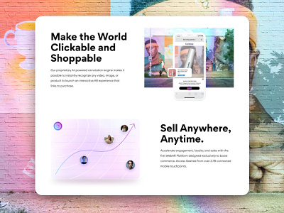 Augmented reality landing page