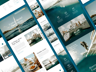 Luxury Yacht Sailing Website boats branding figma luxury nautical ocean ui ui design web design yacht