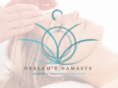 Neelam's Namaste branding design flat logo vector web