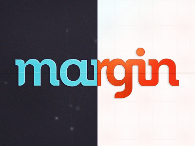 Margin beautiful divided identity logo orange