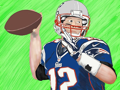 Tom Brady Illustration digital art illustration portrait sports