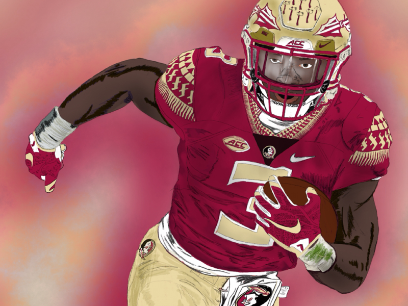 Cam Akers Illustration apple pencil digital art football graphics illustration marker pencil portrait