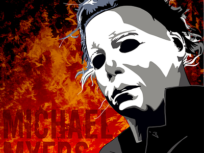 Halloween Horror Series - Michael Myers graphic halloween horror illustration movies