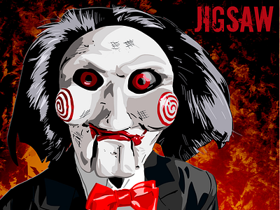 Halloween Horror Series - Jigsaw digital art halloween horror illustration jigsaw movies scary