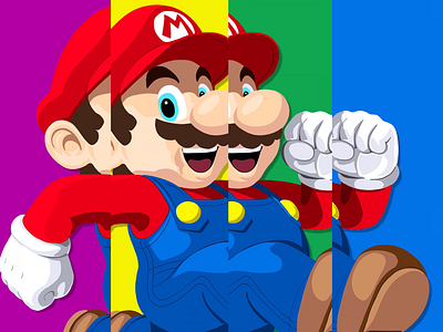 Pop Art Mario cartoon colors digital art digital illustration graphic art illustration mario nes pop art