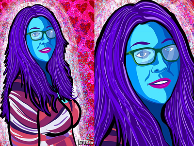Mi Amore art beauty digital illustration drawing glasses graphic art illustrator love pop art portrait