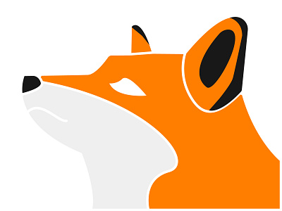 Fox animal branding design flat fox icon logo sign ui ux vector