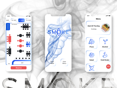 Smoke App - mobile app for a restaurant