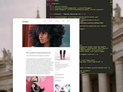 Inverso: Template Bootstrap 4 blog html html 5 html css layout onepage template ui deisgn ux ui design