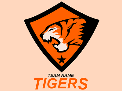 Tiger In Crest Mascot Logo baseball basketball esports esports logo football futbol lacrosse mascot soccer sports tiger