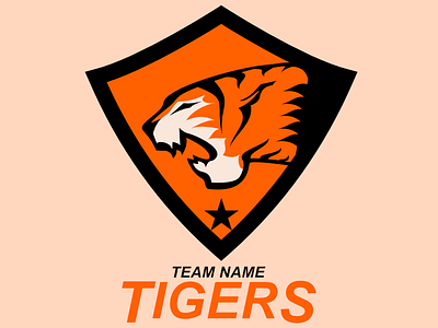 Tiger In Crest Mascot Logo