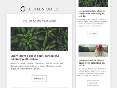 Minimalist Email Newsletter Template (Photography Studio)