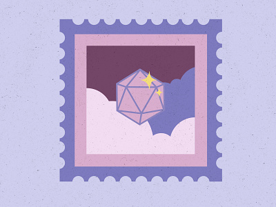 d20 stamp clouds d20 design dice dnd dungeonsanddragons graphic design pink polyhedral dice purple stamp sticker texture vector