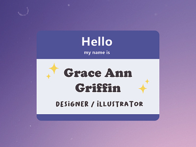 name tag branding filter gradient graphic graphic design illustration illustrator purple sparkles vector