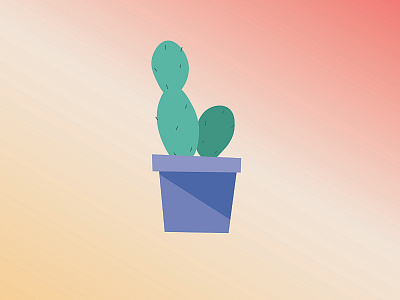 potted cactus cactus design gradient graphic graphic design illustration plant plants purple succulent vector