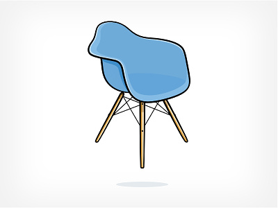 Levitating Eames Chair chair eames icon illustration