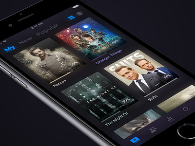 TV Series App design interface ios ui ux