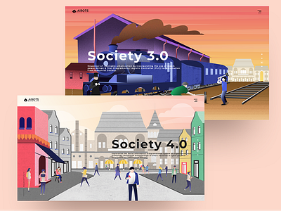 Aibots - Illustration For Society 3.0 & 4.0 adobe illustrator design illustration society society 3.0 society 4.0 ui ui design