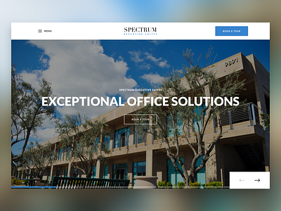 Executive Suites Hero Slider b2b executive suites hero navigation offices redesign slider ui ux web design web design agency website