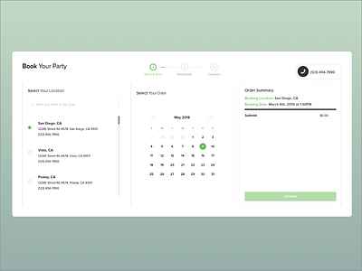 Conversion Focused Party Booking Application