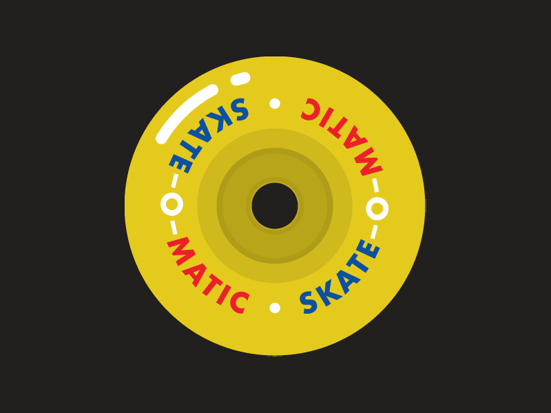 Skate-O-Matic™ fun illustration skateboard template
