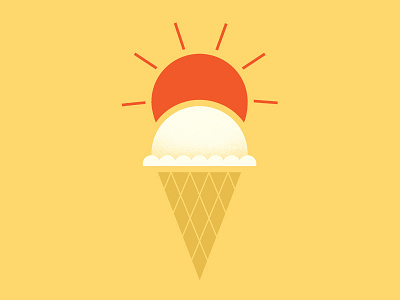 Sunset Scoop ice cream scoops illustration