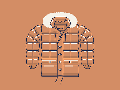 Puffy Coat down jacket illustration puffy coat