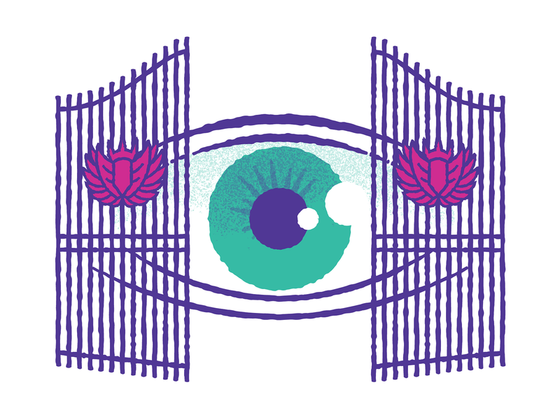 Watching cyclops eye gates illustration
